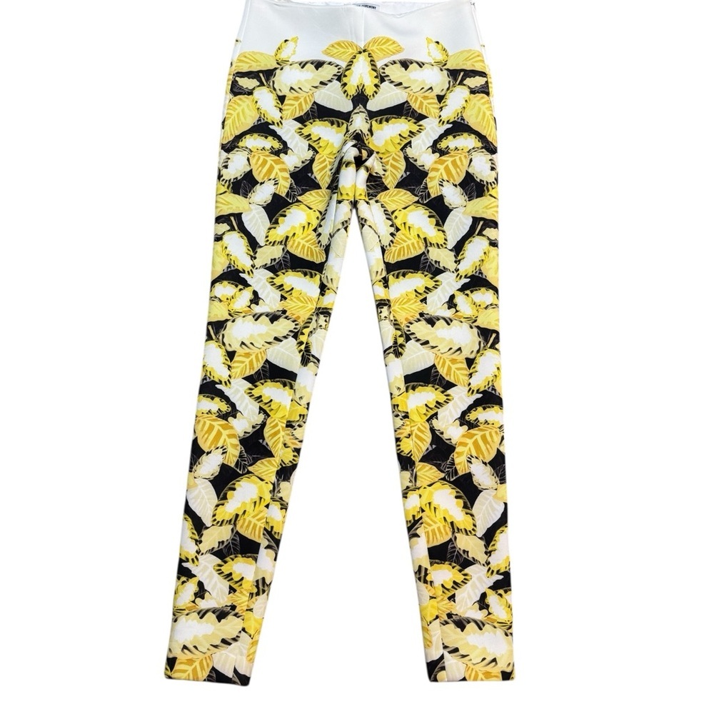 ✨‎ Opening Ceremony Yellow Leaf Print Pants High Rise Skinny Fit Sz XS VGUC ✨